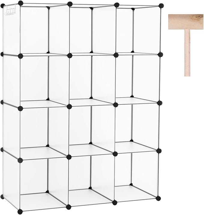 C&AHOME Cube Storage Organizer, 12-Cube Closet Cabinet Organizer, DIY Cube Shelf by CAHOME