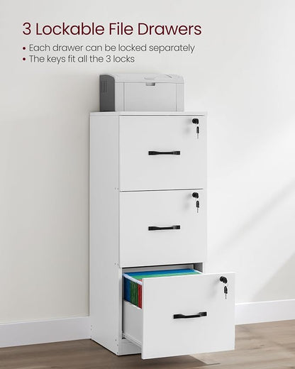 VASAGLE 3 Drawer File Cabinet, File Cabinet - Image 6