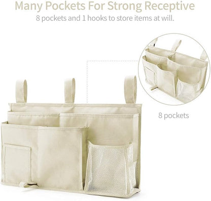 Bseash Bunk Bed Organizer, Bedside Caddy Hanging Bed Organizer Storage Bag 8 - Image 2