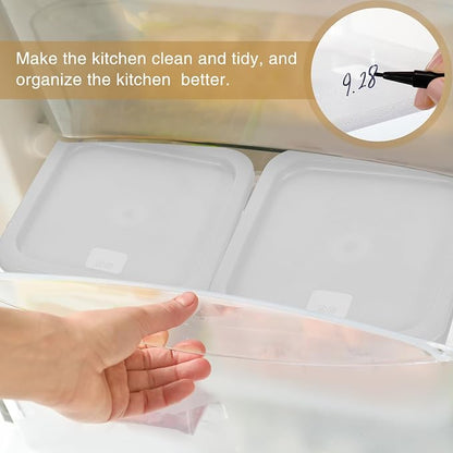 FoldTier 2 Pieces Square Food Storage Containers Polycarbonate Clear food - Image 3