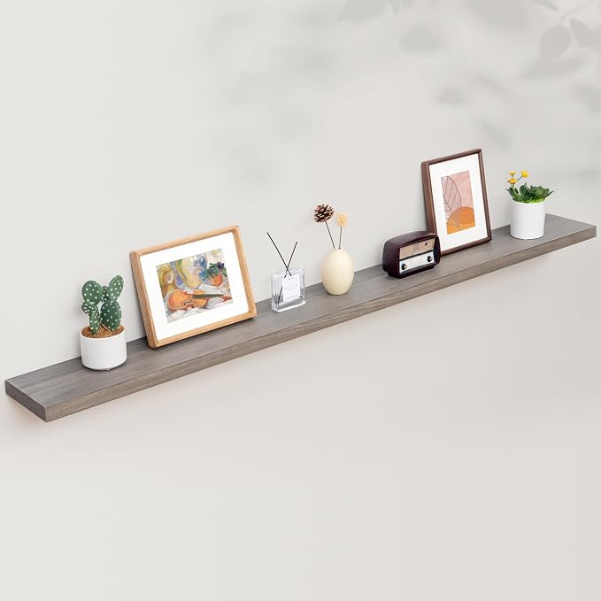 Axeman Rustic Elm Wood Floating Shelves - Image 7