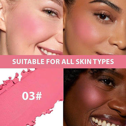Powder Matte Blush Cheeks Face Makeup - Image 3