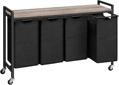 HOOBRO Laundry Sorter 4 Sections, Laundry Hamper by HOOBRO