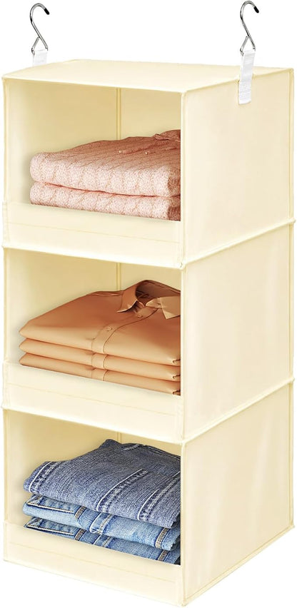 Lifewit 3 Tier Hanging Closet Organizer and Storage, Foldable Hanging Closet by Lifewit