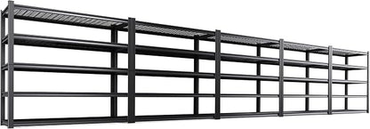 Set of 5 Heavy Duty Garage Shelving 5T Storage Shelves, Adjustable Metal by AOAORGG