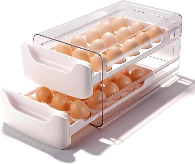 36-Egg-Holder for Fridge, Egg-Storage for Refrigerator Countertop, 2 Tier by Unknown
