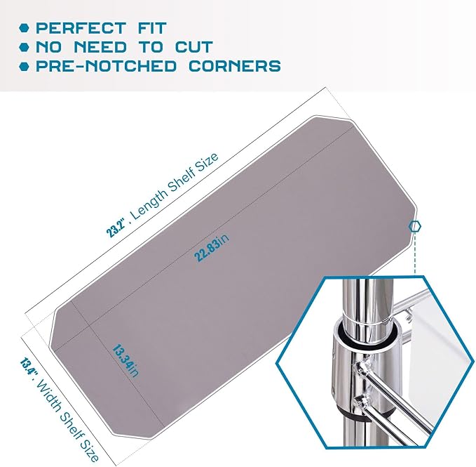 BRIAN & DANY Wire Shelf Liner 13.4" x 23.2", Heavy Duty Shelf Liners - Image 2