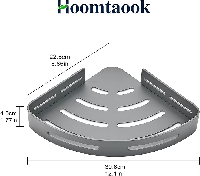 Hoomtaook 2-Tier Corner Shower Shelf No Drilling Bathroom Shelves Shower - Image 6