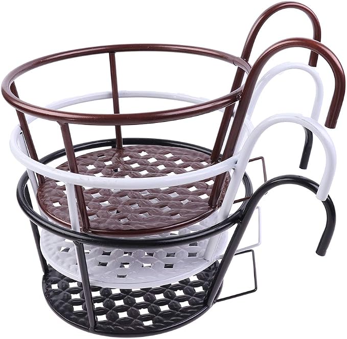Hanging Railing Planters Baskets Art Hanging Flower Stands Balcony Flower Pot - Image 6