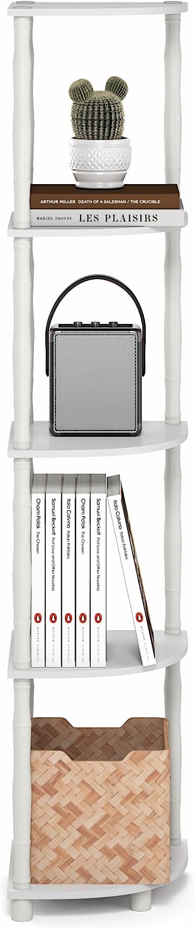 Furinno Turn-N-Tube Storage Shelves, 5-Tier Open Frame Book Shelf, Standing - Image 6