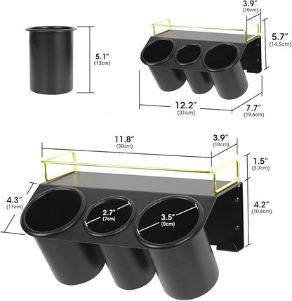 J JACKCUBE DESIGN Hair Dryer Holder Wall Mount Bathroom Vanity Hair Styling - Image 7