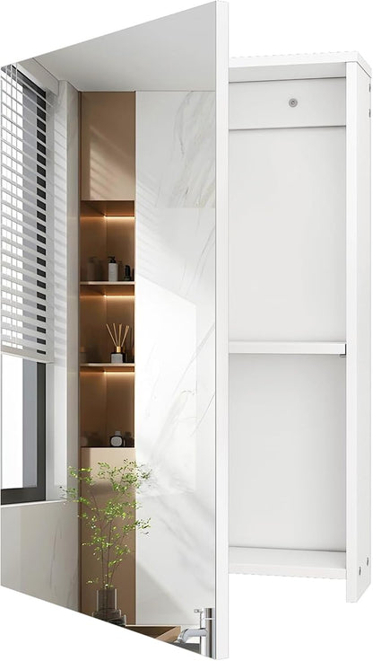 Bathroom Medicine Mirror Cabinet, 13.8'' x 19.7'', Wall-Mounted Bathroom Vanity - Image 9