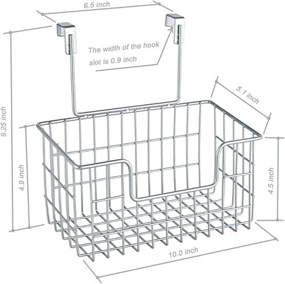 JUNCHU CHERRY Wire Hanging Storage Basket 2 Packs, Wall Mounted Kitchen - Image 2