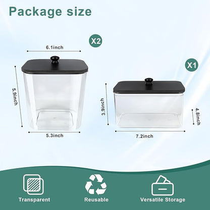 POLRAI 3 Pack Laundry Pod Containers and Dryer Sheet Holder - Image 2