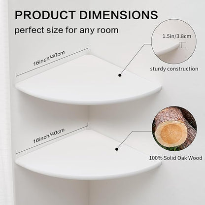Corner Wall Shelves, Round End Wall Mount Display Shelf - Image 5