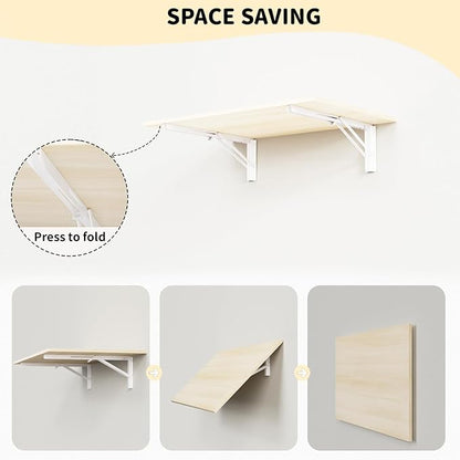 GOYLSER Fold Wall Mounted Table Folding Worktable, Addition to Garage/Home - Image 4