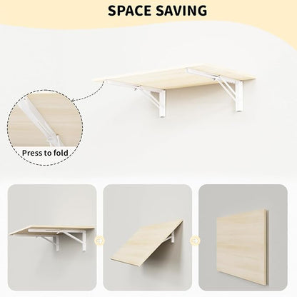 GOYLSER Laundry Room Wall Mounted Folding Table, Kitchen Restaurant Home Bar - Image 4
