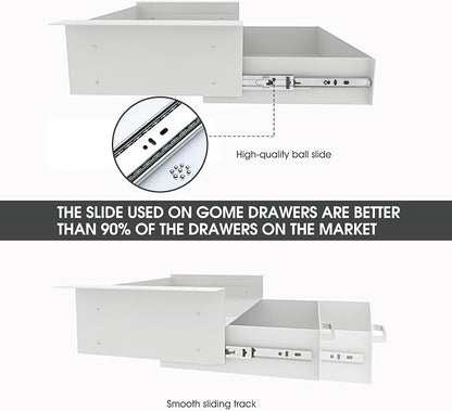 GOME White Under Desk Drawer Storage - Image 4