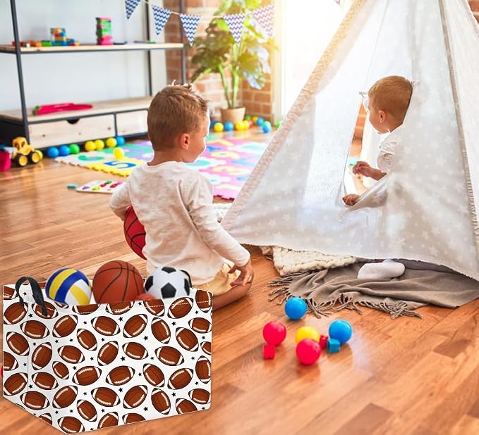Rectangular Football Basket Kids Baby Storage Basket Cute Kids Toy Storage Bin - Image 5