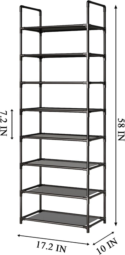 8-Tier Tall Shoe Rack for Closet, Adjustable Sturdy Durable Shoe Shelf - Image 2