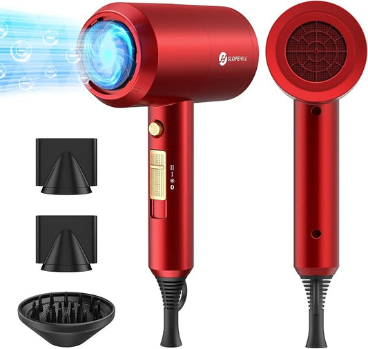 Slopehill Professional Ionic Hair Dryer, Powerful 1800W Fast Drying Low Noise by slopehill