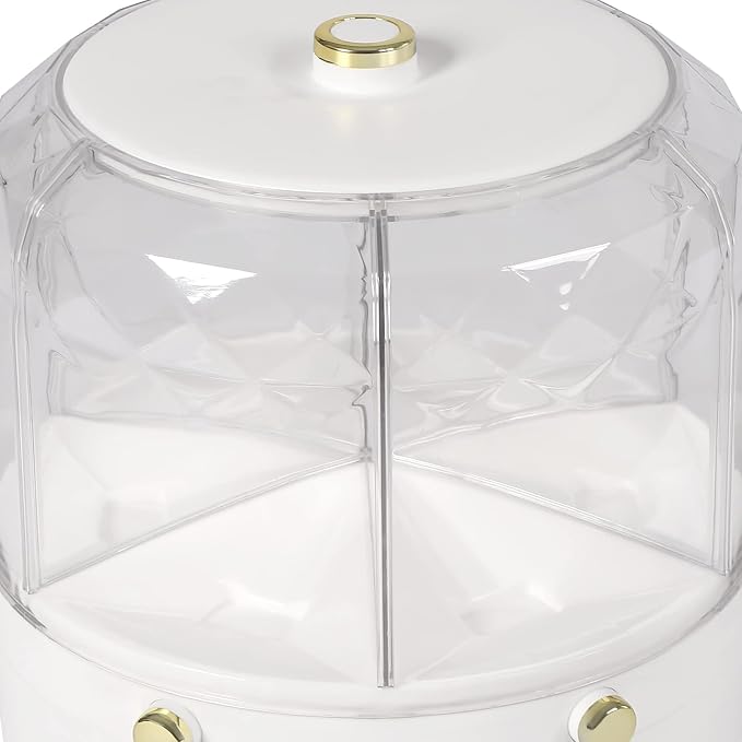 Cereal Dispenser Countertop 360° Rotating Grain Storage Container 13.2 Lbs Rice - Image 6