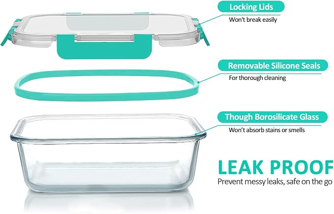 24-Piece Glass Food Storage Containers - Image 3