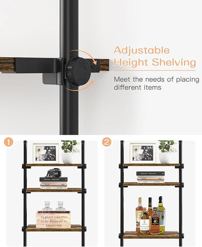 ALLZONE Adjustable Tall Narrow Bookshelf - Image 3
