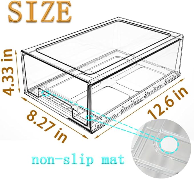 clear Drawer-Type Plastic Storage Box Bins Organizer，Family First Aid Kits - Image 2