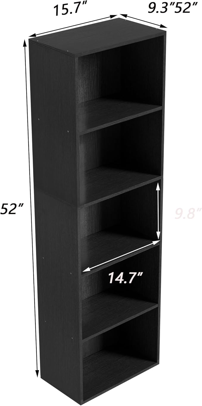Wooden 5 Cube Storage Organizer, Versatile Cubes Open Shelf and Cubby Unit - Image 3