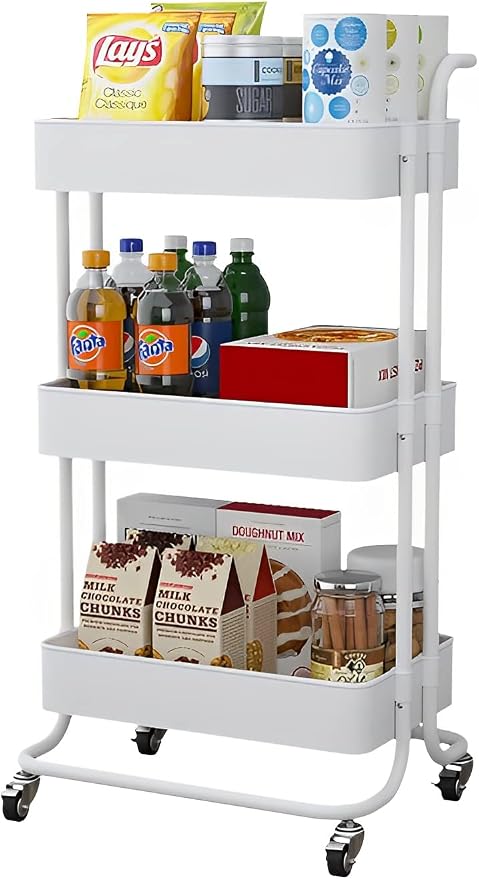 Sooyee 3 Tier Utility Cart, Rolling Cart by Sooyee