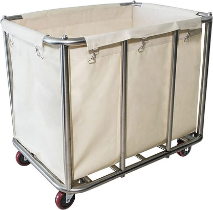Laundry Cart Commercial, 11.35 Bushel Large Industrial Rolling Laundry Hamper by Graywlof