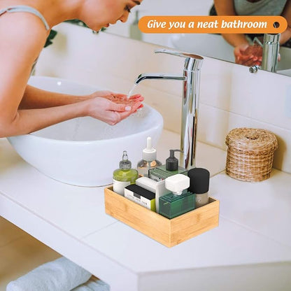 Bamboo Kitchen Drawer Organizer, Wooden Storage Box - Image 3
