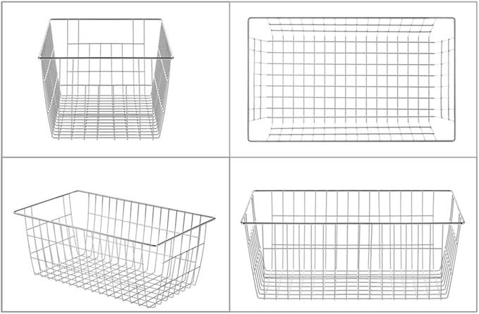 Freezer Wire Storage Baskets, Farmhouse Organizer Storage Bins Large Organizer - Image 8