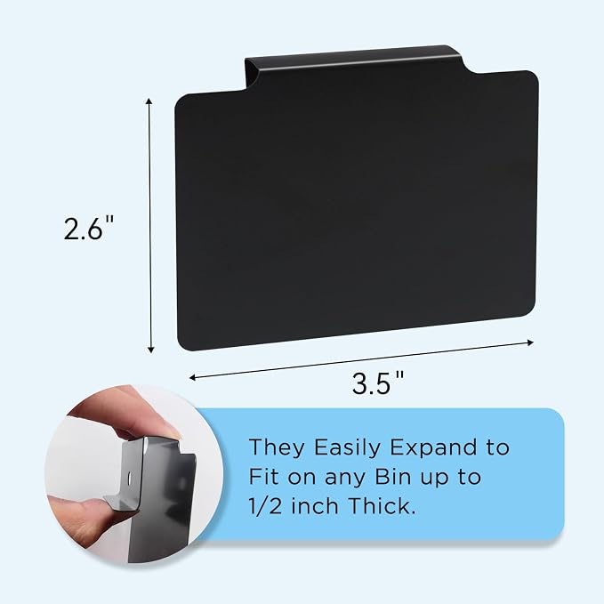 Metal Clip on Pantry Labels for Storage Bins - Image 7