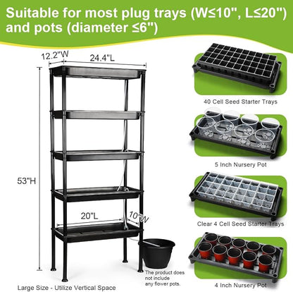 RooTrimmer 5-Tier Hydroponics Growing System, Plant Stand - Image 2