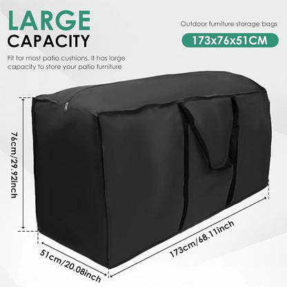 2 Pack Patio Furniture Storage Bag Extra Large Protective Cushion Cover - Image 2