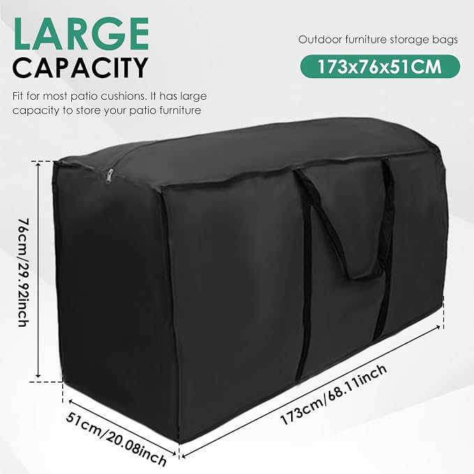 Patio Cushion Storage Bag Outdoor Cushion Storage - Image 2