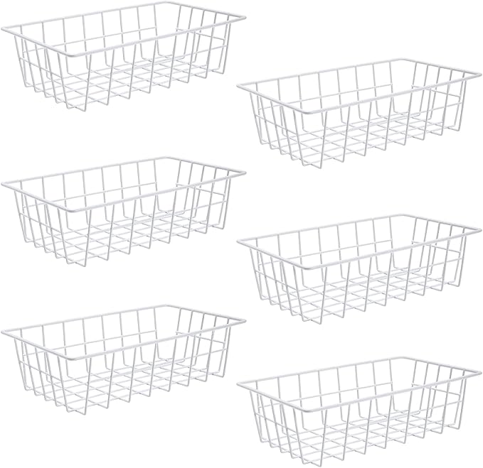 Orgneas Freezer Organizer Bins Metal Wire Storage Baskets by Orgneas