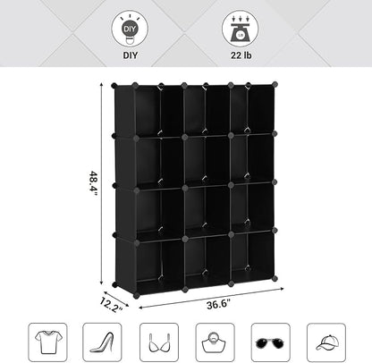 SONGMICS Cube Storage Organizer, Book Shelf, Closet Organizers and Storage - Image 3