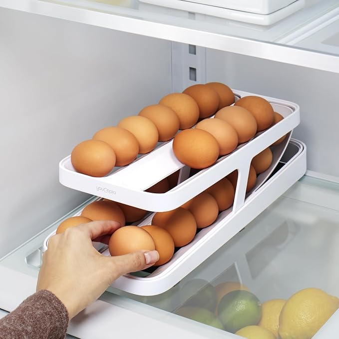 YouCopia RollDown® Egg Dispenser, Rolling Eggs Dispenser and Organizer - Image 6