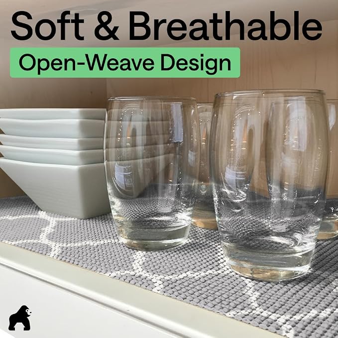 GORILLA GRIP powerGRIP Drawer Shelf and Cabinet Liner, Thick Strong Hold - Image 4