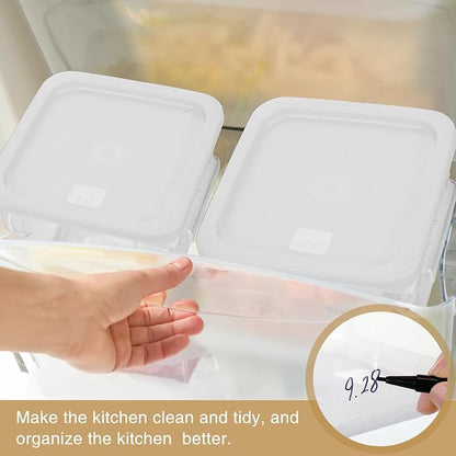 FoldTier 2 Pieces Square Food Storage Containers Polycarbonate Clear food - Image 6