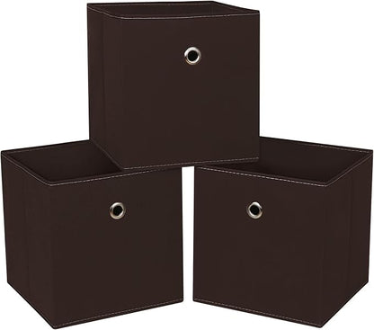 Foldable Storage Cubes Bins, 11 Inch Cloth Storage Cube Fabric Storage Box by NieEnjoy