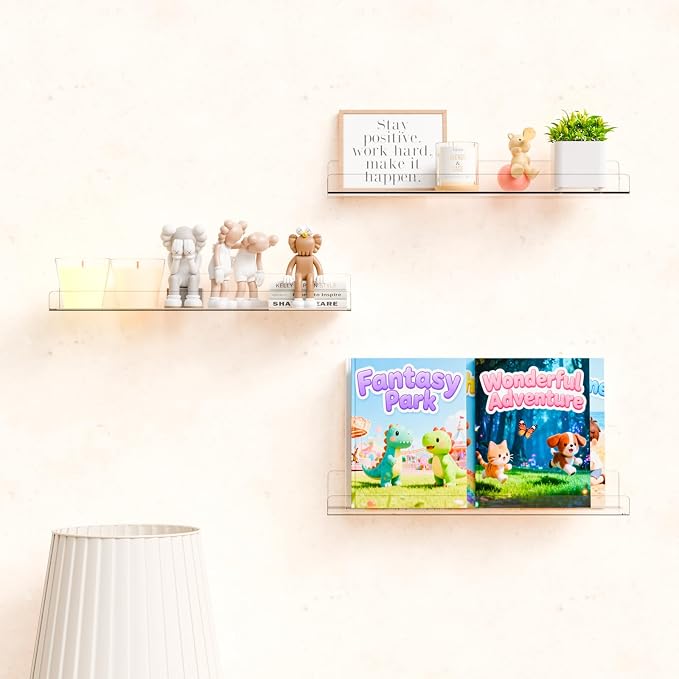 Yieach 4 Pack 15" Acrylic Shelves - Image 2