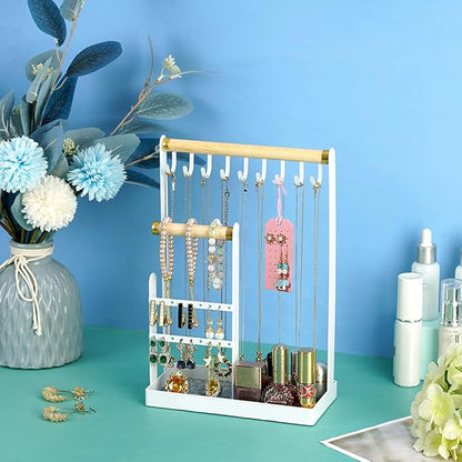 6Pcs Rectangle Pierced Stud Display Cards 32 Holes Portable PU Leather Earring - Image 5