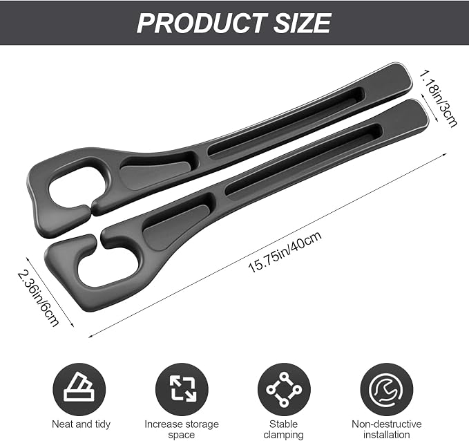 2pc Car Seat Gap Filler, Universal Car Seat Slot Organizer, Anti-Drop Car - Image 2