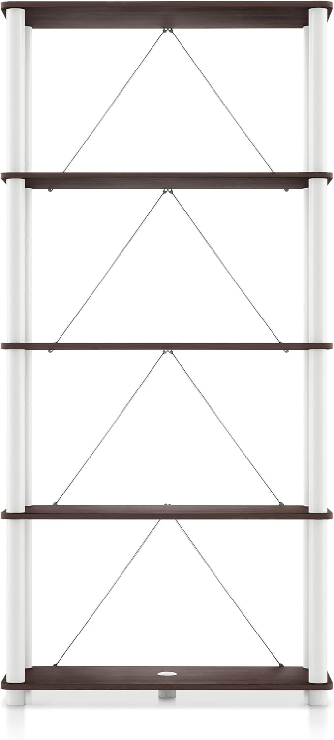 HOMES: INSIDE + OUT Apexa Modern 5-Tier Wide Shelving Units, Collectibles - Image 11