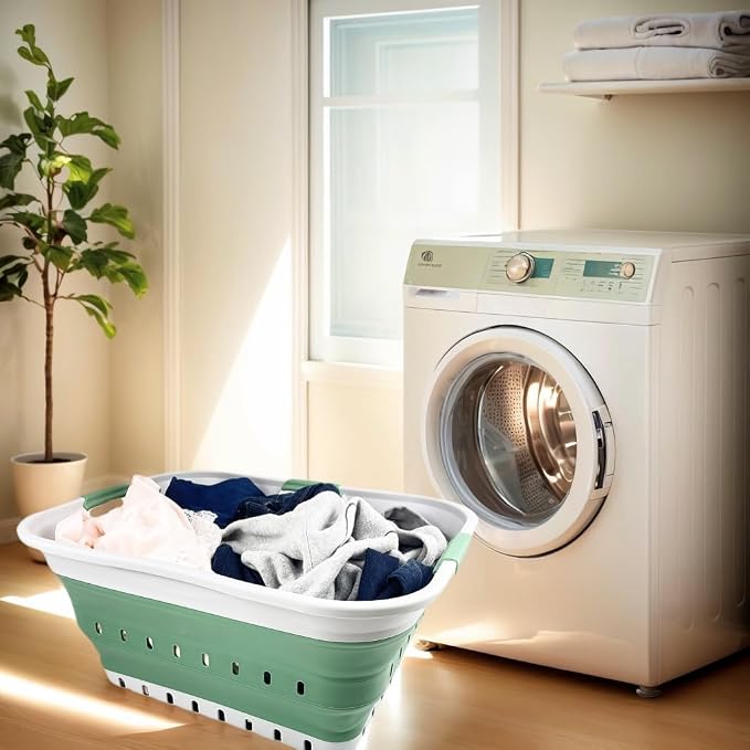 SAMMART 42L Collapsible Plastic Laundry Basket - Image 2
