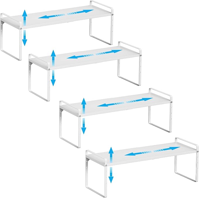 15.5 to 25.5 Inch Kitchen Cabinet Shelf Organizers, Adjustable Kitchen Counter by Unknown